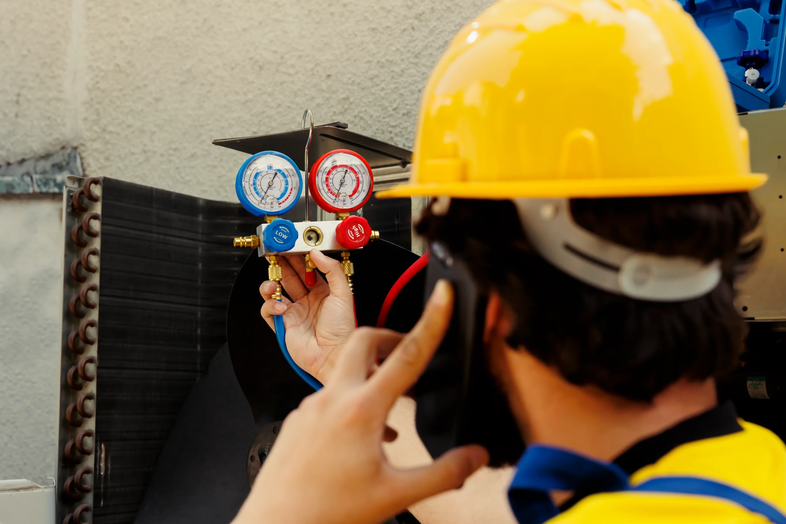 repairman-reporting-found-freon-leaks